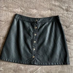 Forever 21 black leather skirt